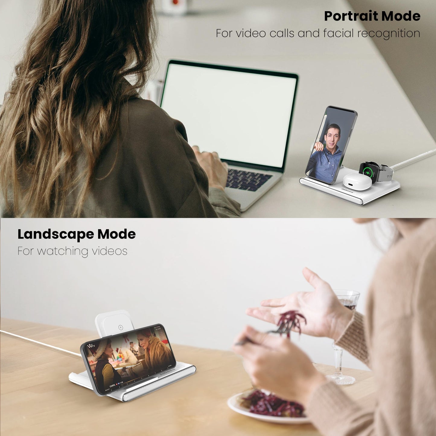 ✨ PowerGlow 4 in 1 – Charge everything at once, with style and wirelessly