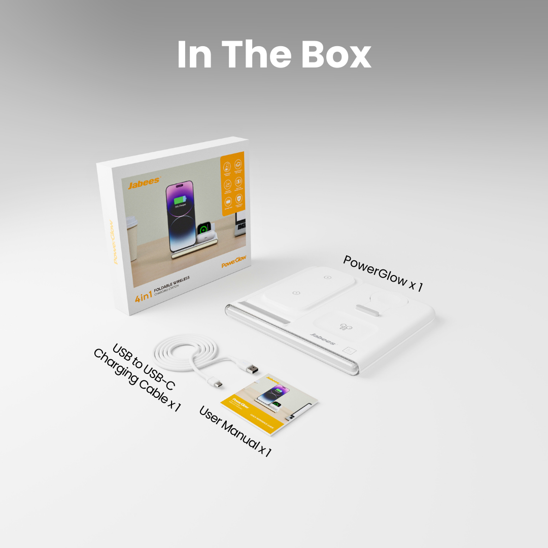 ✨ PowerGlow 4 in 1 – Charge everything at once, with style and wirelessly