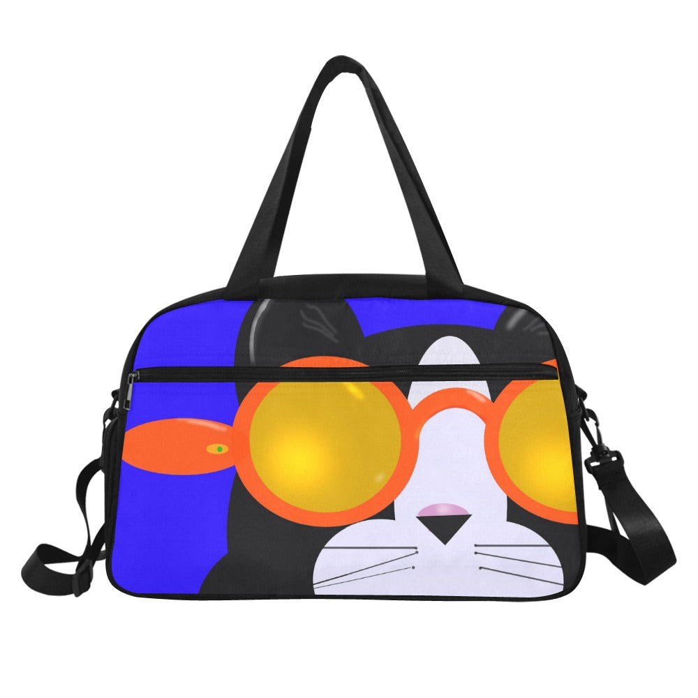 Cool Cat Tote Travel Bag - Unique Style with Shoe Compartment