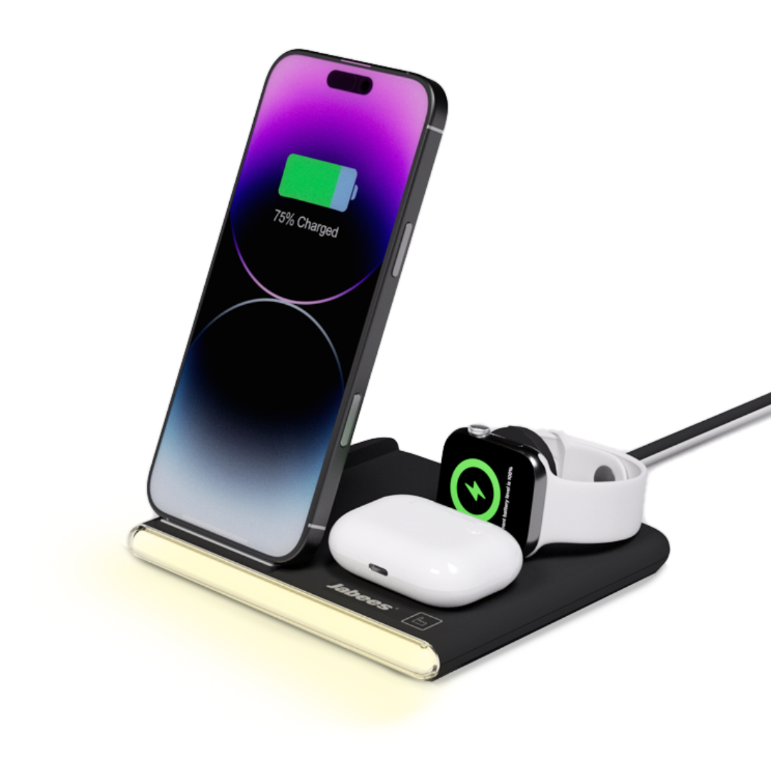 ✨ PowerGlow 4 in 1 – Charge everything at once, with style and wirelessly