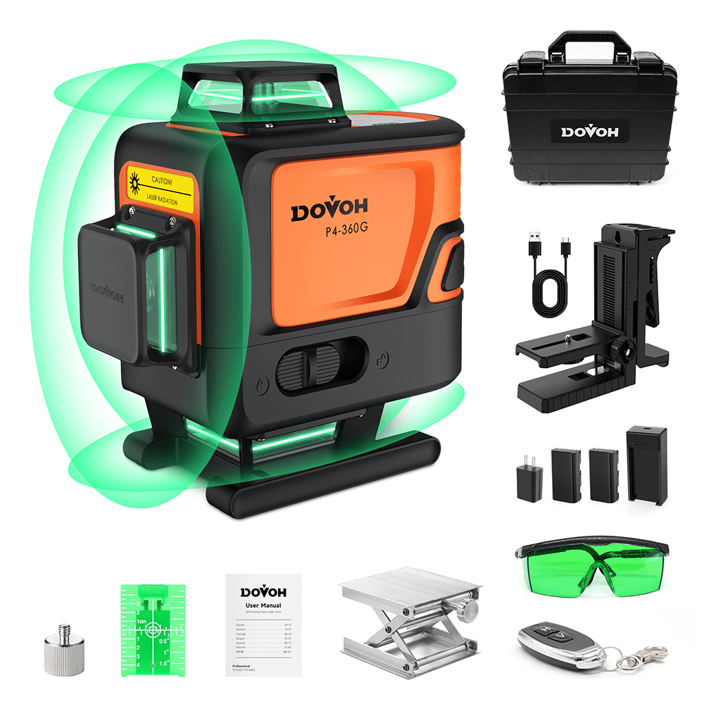 Professional 360° 16-line laser level DOVOH P4-360G - green