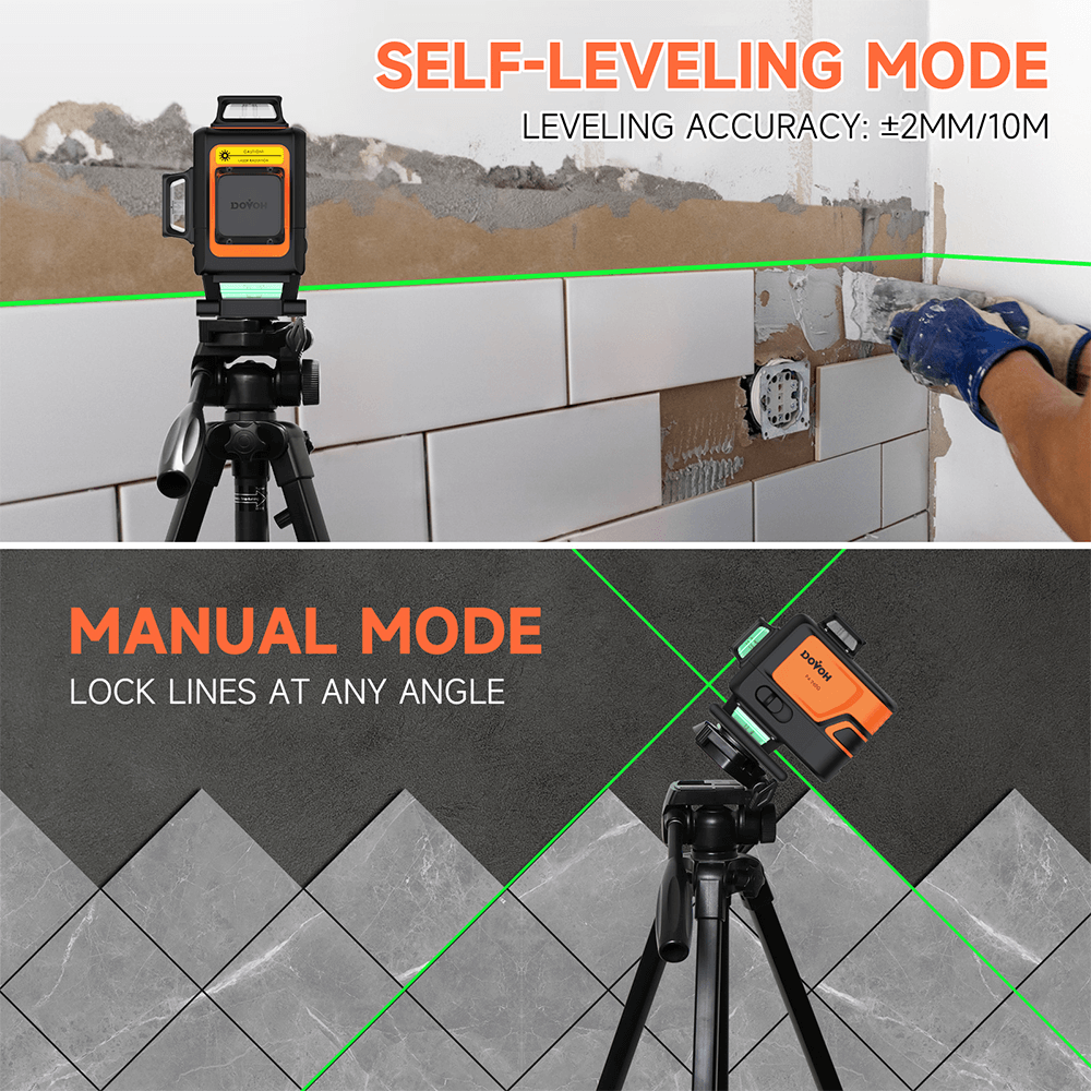 Professional 360° 16-line laser level DOVOH P4-360G - green