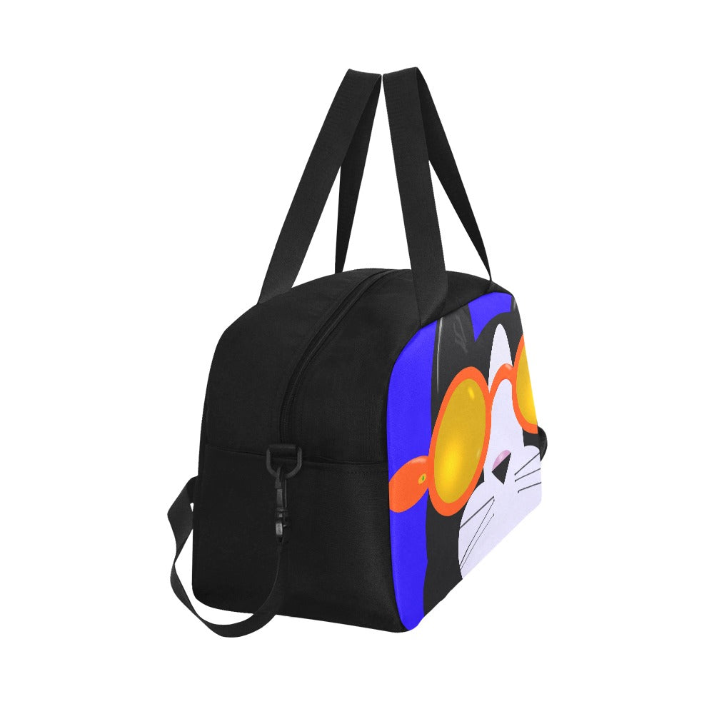 Cool Cat Tote Travel Bag - Unique Style with Shoe Compartment