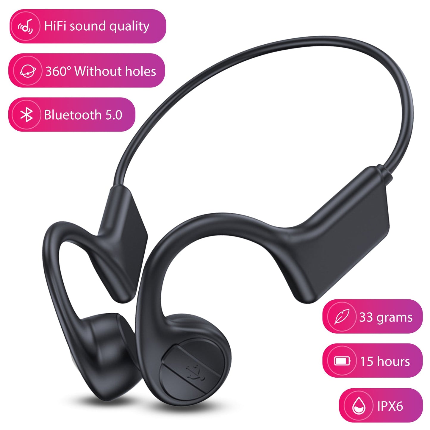 Titan Bone Conduction Headphones - Wasserdicht, ultraleicht und frei wie du bist