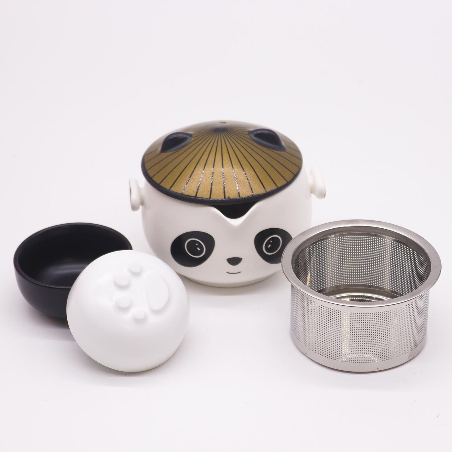 Kung Fu Panda Tea Set - Teapot with infuser and 2 cups in a travel case
