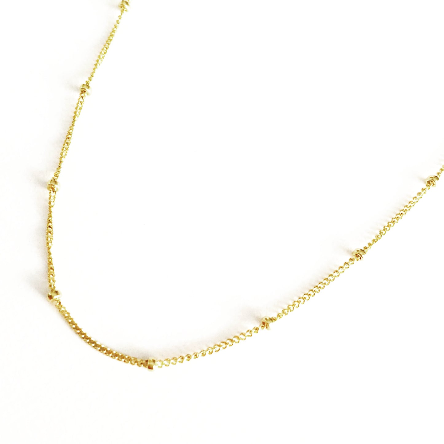 Cadena de plata esterlina con baño de oro 14k – Elegancia minimalista