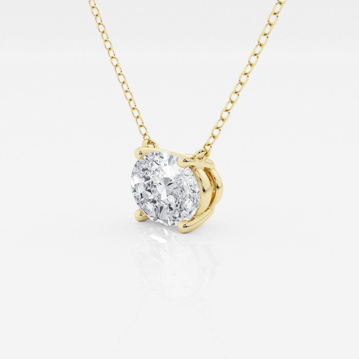 ✨ Colgante Solitario Diamante Cultivado 1.00 CTW en Oro 14K – Elegancia Eterna