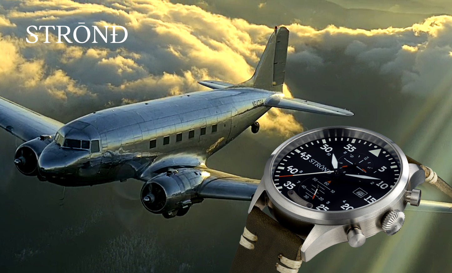 STROND DC3 MkII Stainless Steel Watch – Limited Edition Inspired by Aviation