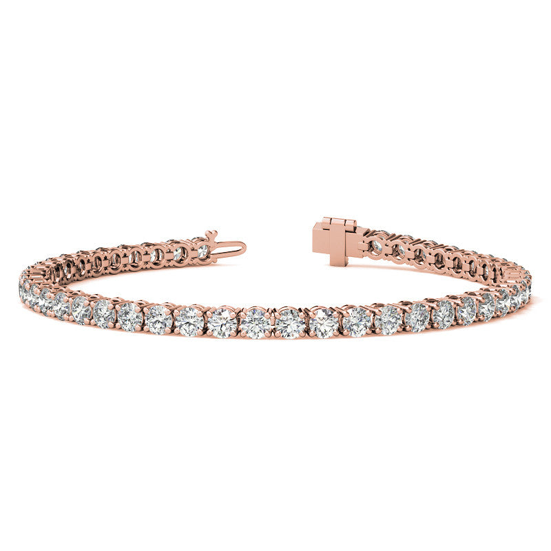 Star Project - Exclusive 6ctw Moissanite Bracelet in 14K Gold (White-Yellow-Rose)