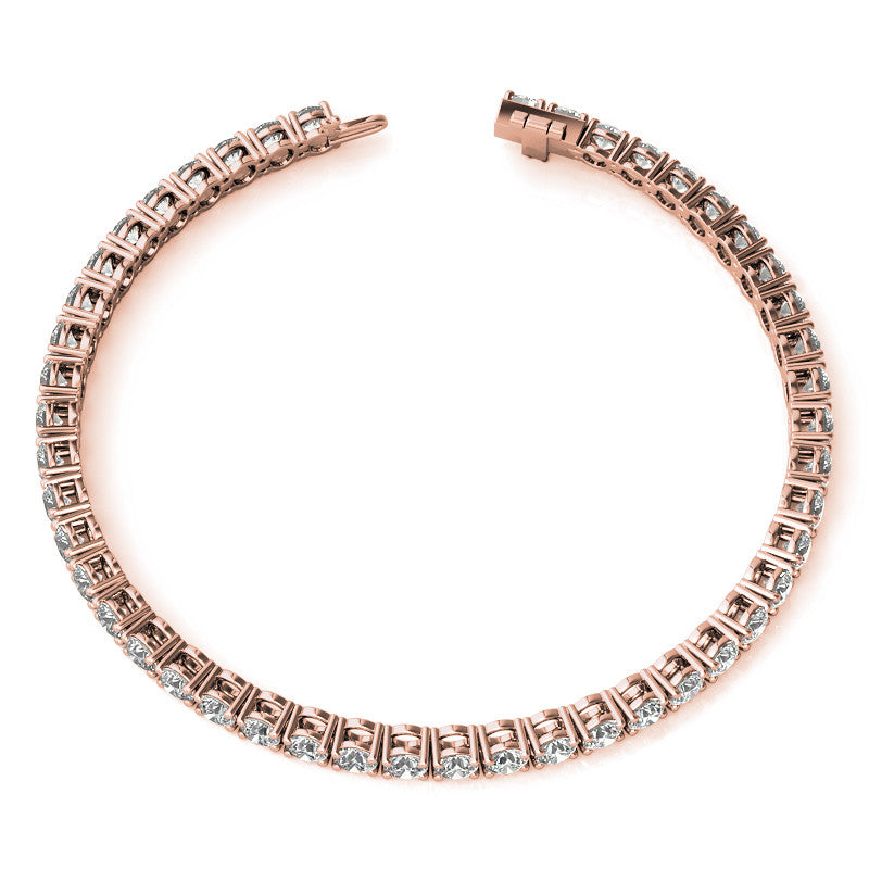 Star Project - Exclusive 6ctw Moissanite Bracelet in 14K Gold (White-Yellow-Rose)