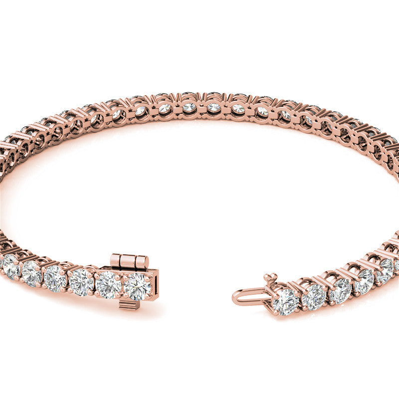 Star Project - Exclusive 6ctw Moissanite Bracelet in 14K Gold (White-Yellow-Rose)
