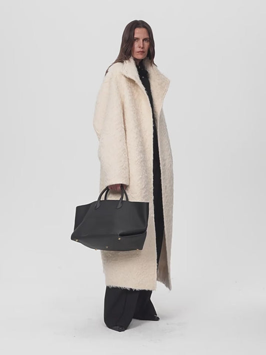 Abrigo de lana mohair con cuello alto – Song of Showland (mujer) Women's Fashion - Women's Clothing - Jackets & Coats - Wool & Blends | Zulter VIP