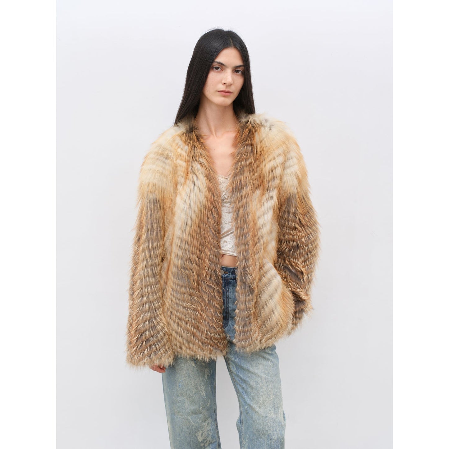 Abrigo de zorro natural en tonos coloridos importado desde Finlandia Women's Fashion - Women's Clothing - Jackets & Coats - Real Fur | Zulter VIP .