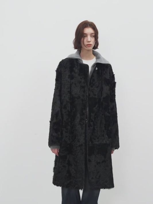 Abrigo Largo de Piel de Oveja con Lana Rizada - Calidez Pura y Elegancia Atemporal Women's Fashion - Women's Clothing - Jackets & Coats - Real Fur | Zulter VIP