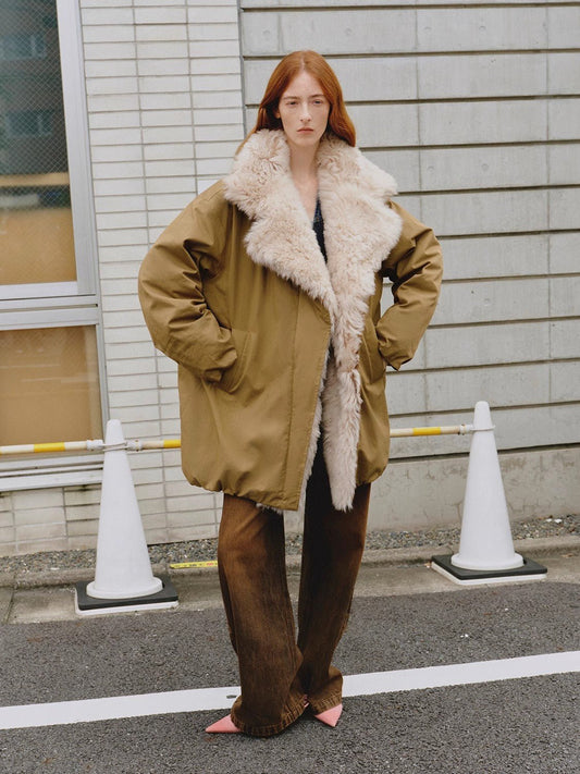 Abrigo Premium de Invierno con Cuello Toscana y Plumón Natural Women's Fashion - Women's Clothing - Jackets & Coats - Real Fur | Zulter VIP .
