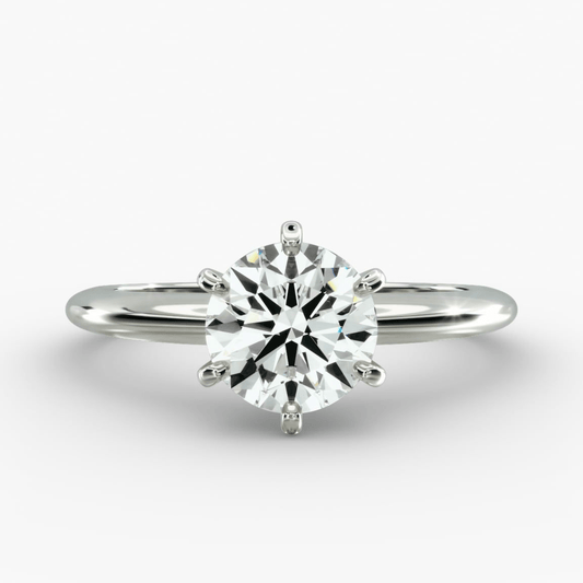 Anillo de compromiso solitario 3,00 ct diamante cultivado en laboratorio | Oro blanco 14K | Certificado AGI Jewelry & Accessories - Rings | Zulter VIP