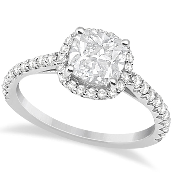 Anillo de Lujo en Oro Blanco con Diamante Talla Cojín (0,88 ct) – Halo Exclusivo Women's Fashion - Weddings & Events - Wedding Accessories | Zulter VIP .