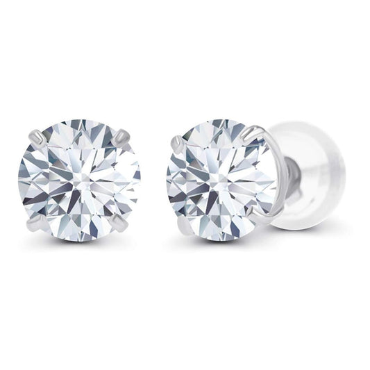 "Aros de Diamantes Eternos - 2,50 Quilates en Oro Blanco 14k,Lujo y Brillo Infinito" Jewelry & Accessories - Earrings - Stud Earrings | Zulter VIP
