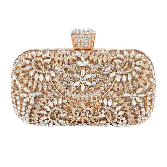 Bolso de mano de noche con diamantes para mujer – Clutch elegante dorado Bags & Luggage - Women's Bags - Evening Bags | Zulter VIP