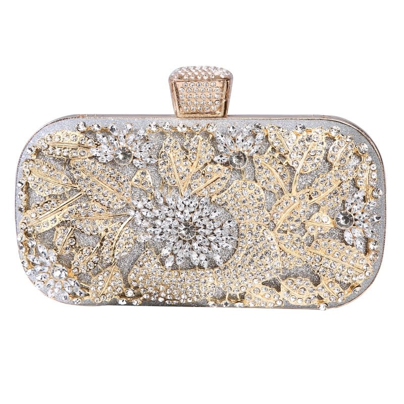 Bolso de mano de noche con diamantes para mujer – Clutch elegante dorado Bags & Luggage - Women's Bags - Evening Bags | Zulter VIP