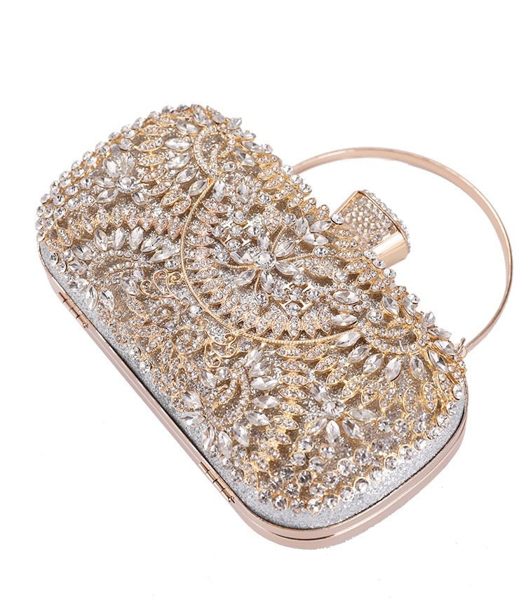 Bolso de mano de noche con diamantes para mujer – Clutch elegante dorado Bags & Luggage - Women's Bags - Evening Bags | Zulter VIP