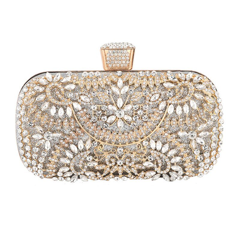 Bolso de mano de noche con diamantes para mujer – Clutch elegante dorado Bags & Luggage - Women's Bags - Evening Bags | Zulter VIP