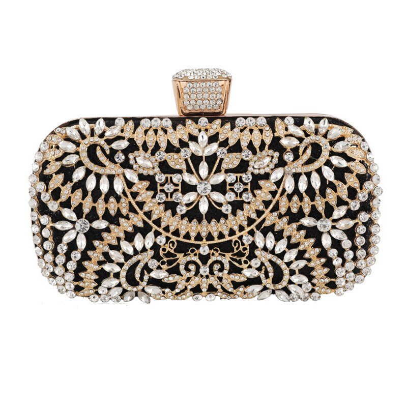 Bolso de mano de noche con diamantes para mujer – Clutch elegante dorado Bags & Luggage - Women's Bags - Evening Bags | Zulter VIP