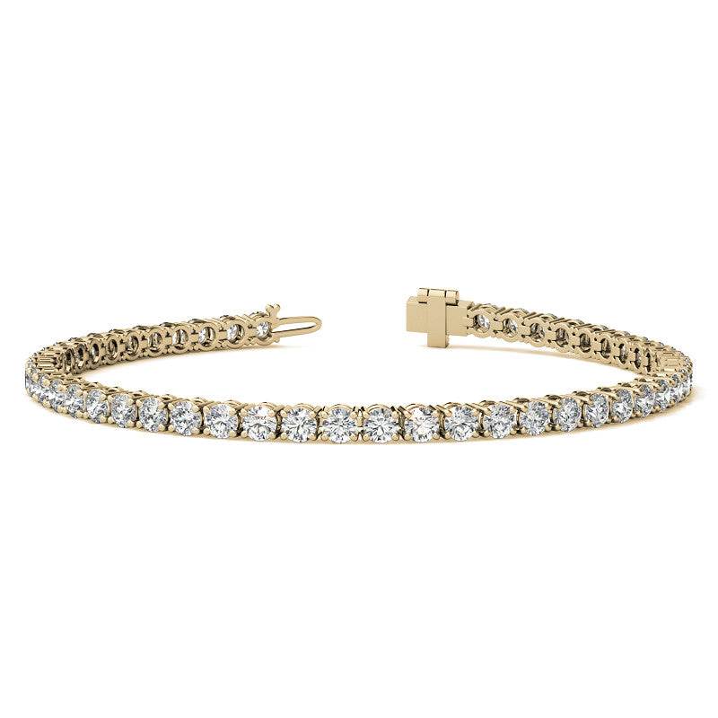 Star Project - Exclusive 6ctw Moissanite Bracelet in 14K Gold (White-Yellow-Rose)