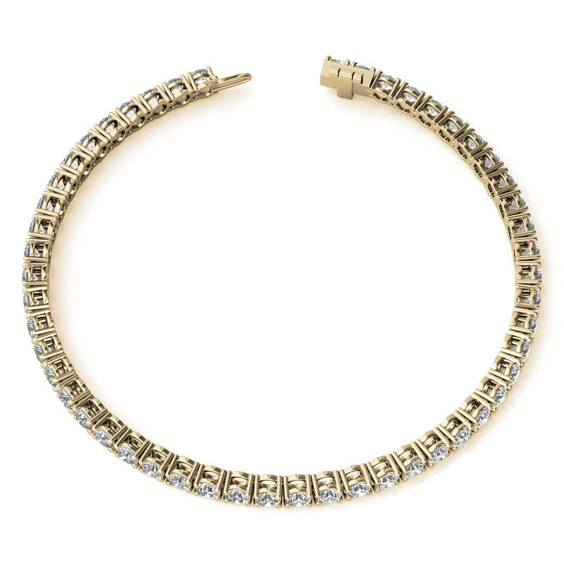 Star Project - Exclusive 6ctw Moissanite Bracelet in 14K Gold (White-Yellow-Rose)