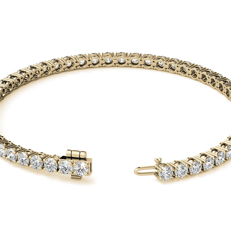 Star Project - Exclusive 6ctw Moissanite Bracelet in 14K Gold (White-Yellow-Rose)