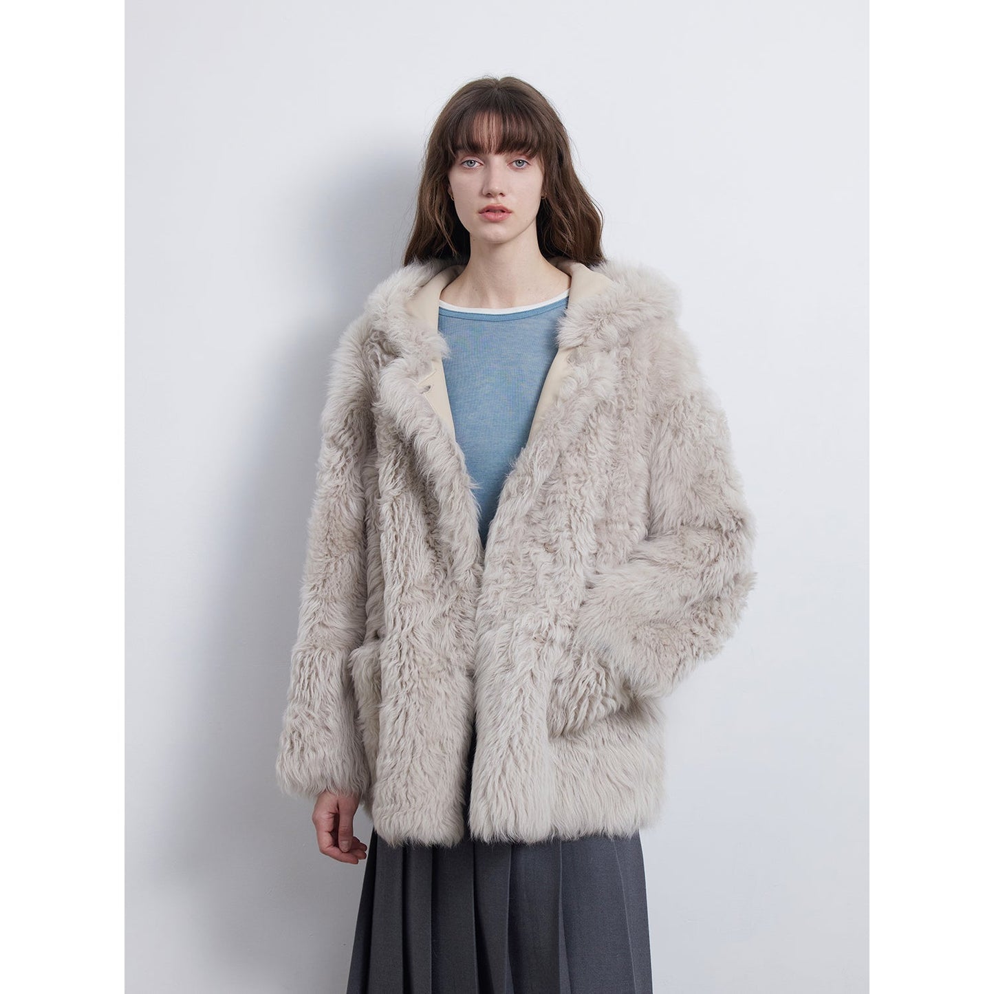 brigo Largo de Piel Natural con Capucha – Inspiración Toscana Women's Fashion - Women's Clothing - Jackets & Coats - Real Fur | Zulter VIP