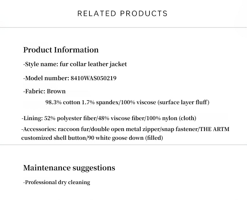 Chaqueta vaquera flocada con cuello de piel desmontable y relleno de plumón – Parka holgada mujer Women's Fashion - Women's Clothing - Jackets & Coats - Real Fur | Zulter VIP