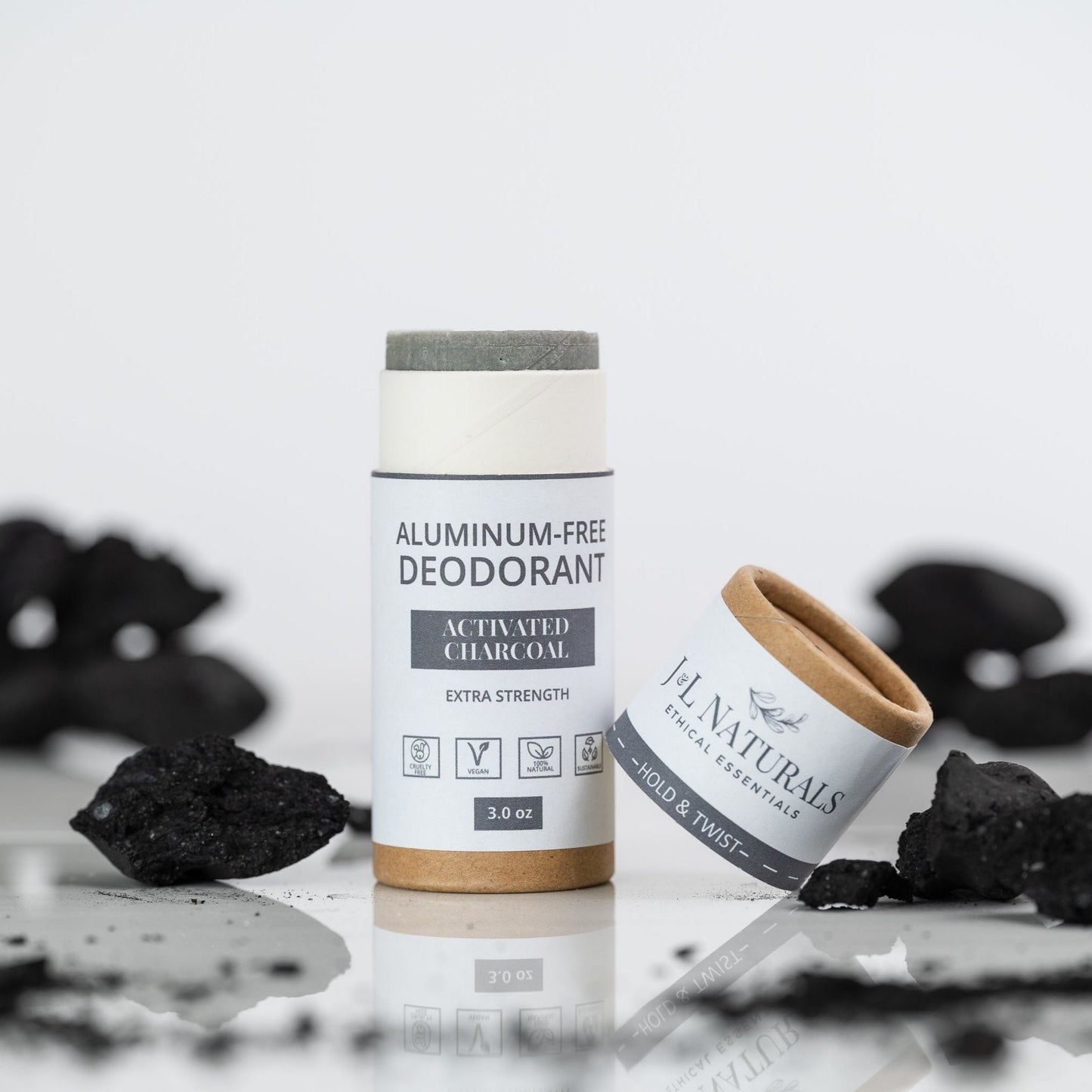 Packung mit 4 extra starken aluminiumfreien natürlichen Deodorants