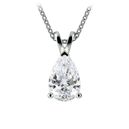 Colgante diamante 2.00 CTW cultivado en laboratorio | Certificado AGI | Oro blanco 14K Jewelry & Accessories - Necklaces & Pendants - Pendants | Zulter VIP