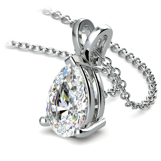 Colgante diamante 2.00 CTW cultivado en laboratorio | Certificado AGI | Oro blanco 14K Jewelry & Accessories - Necklaces & Pendants - Pendants | Zulter VIP