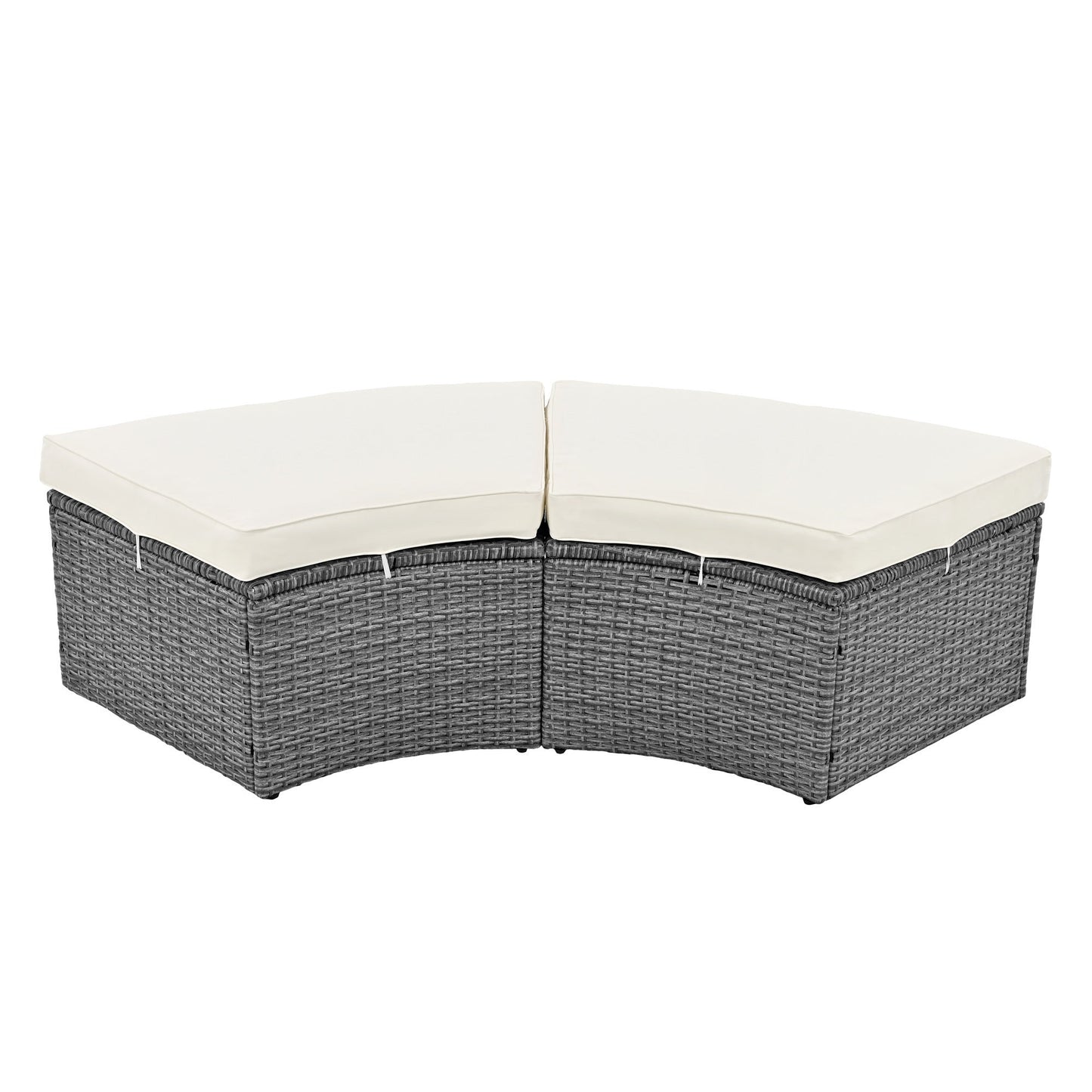Conjunto de sofá seccional de ratán redondo 5 piezas con mesa elevable y fundas lavables – Patio/Exterior (EE. UU.) Home & Garden - Furniture - Home Furniture - Living Room Furniture | Zulter VIP