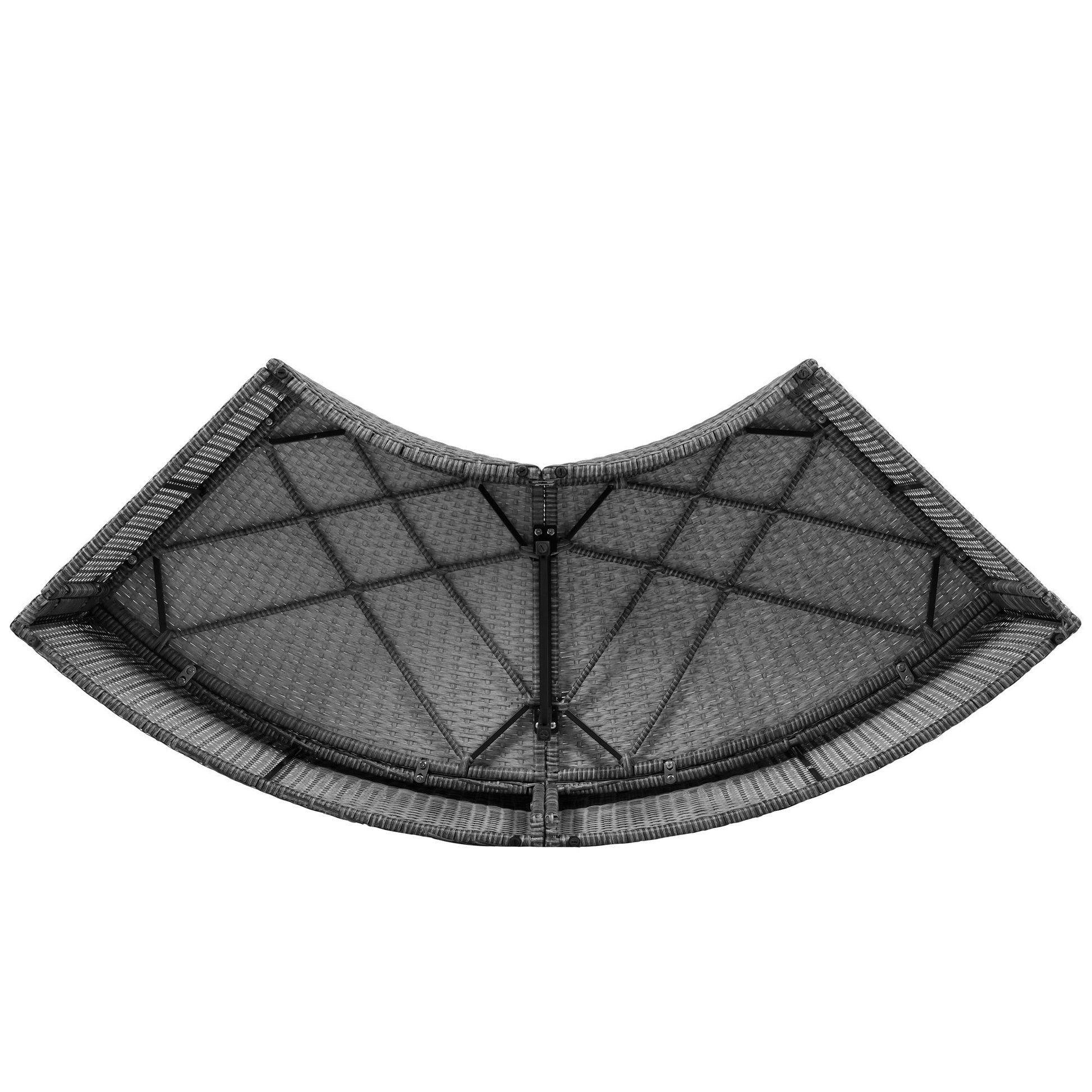 Conjunto de sofá seccional de ratán redondo 5 piezas con mesa elevable y fundas lavables – Patio/Exterior (EE. UU.) Home & Garden - Furniture - Home Furniture - Living Room Furniture | Zulter VIP