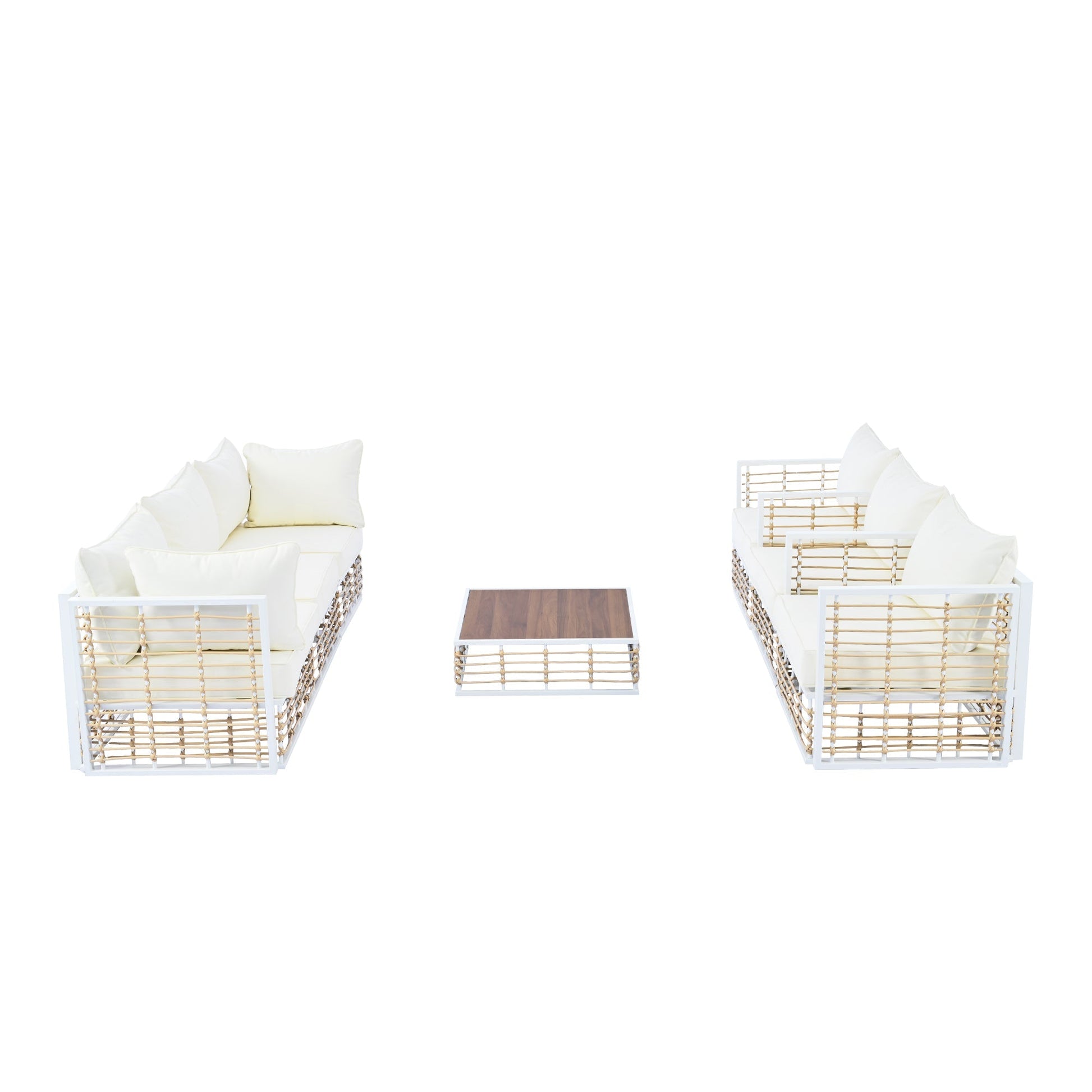 Conjunto de sofás de exterior minimalista de lujo – 7 piezas exclusivas Home & Garden - Furniture - Home Furniture - Living Room Furniture | Zulter VIP