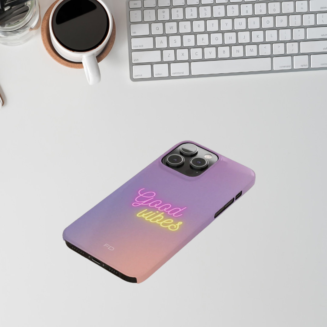 "Good Vibes" Ultra-Slim Case for IPhone 14 - Colorful and bright design