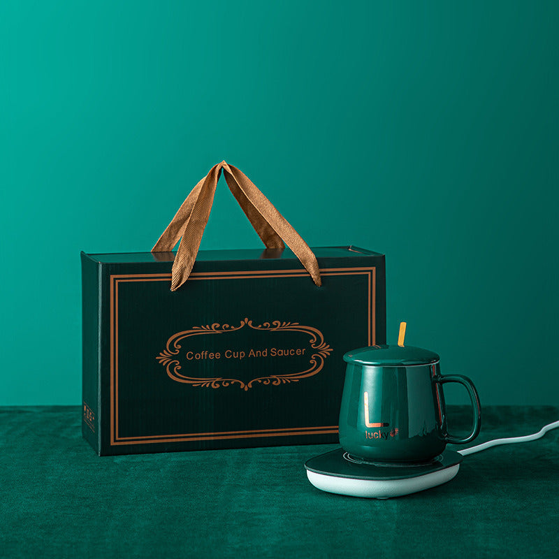 "Smart Ceramic Mug with Heater - Luxury Gift for Coffee and Tea"