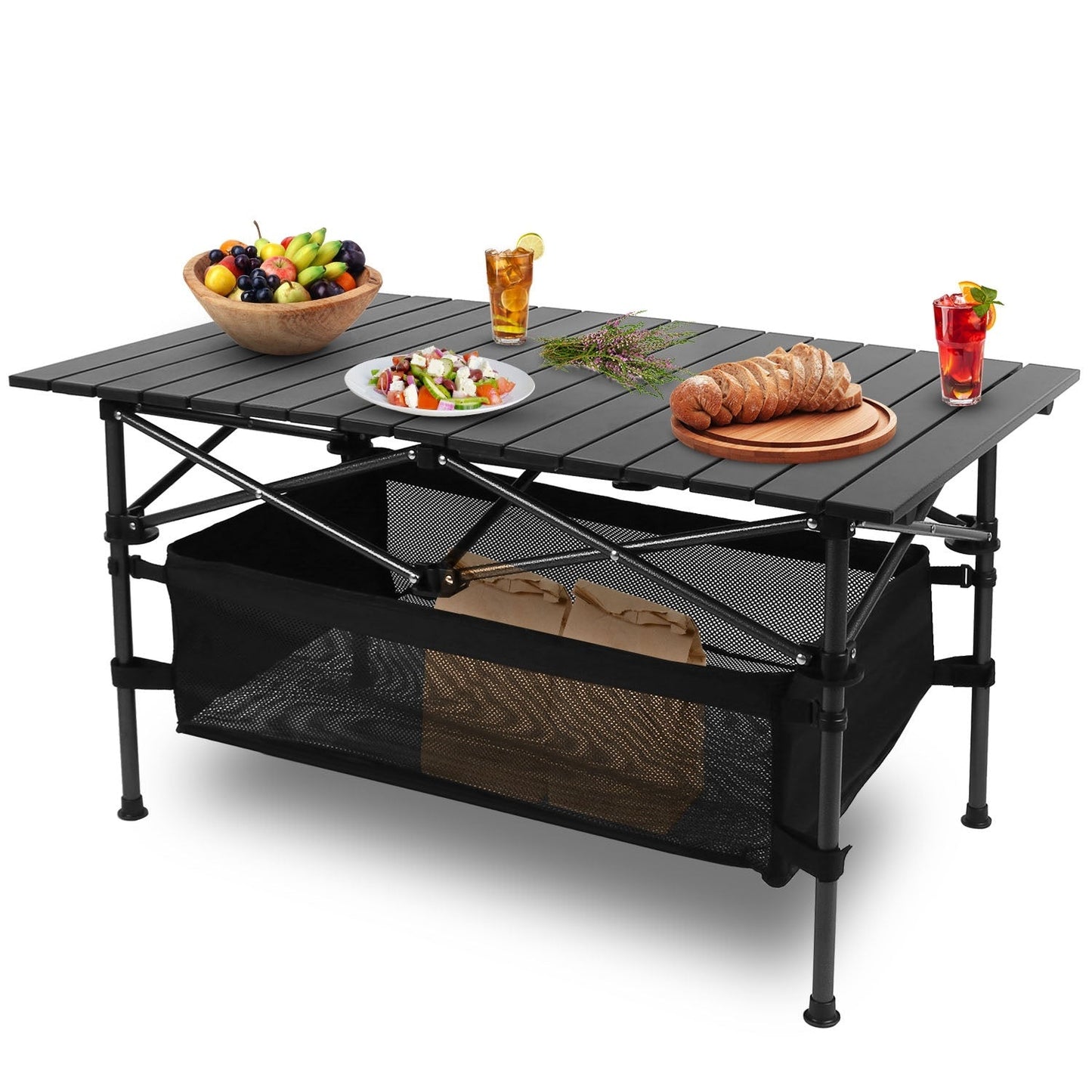 Mesa Plegable de Camping de Aluminio con Bolsa – Resistente y Ligera