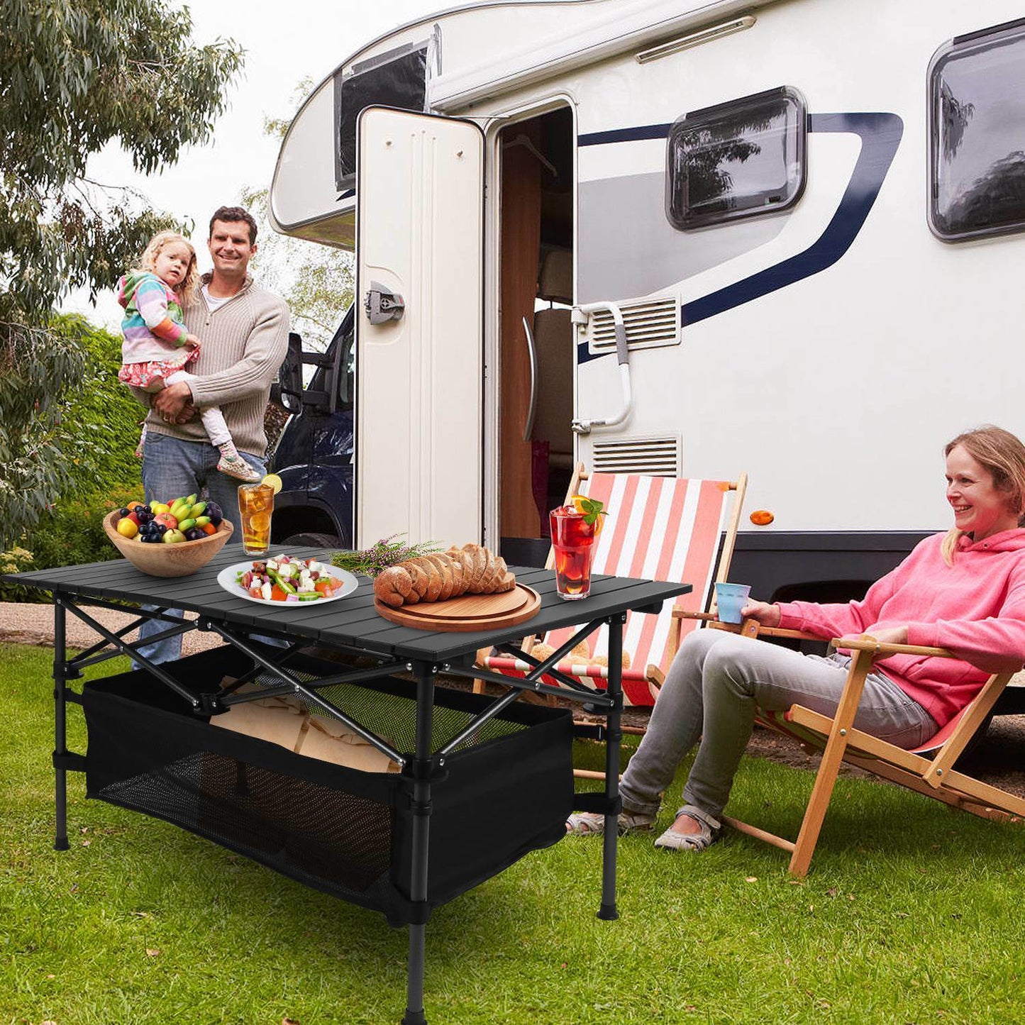 Mesa Plegable de Camping de Aluminio con Bolsa – Resistente y Ligera