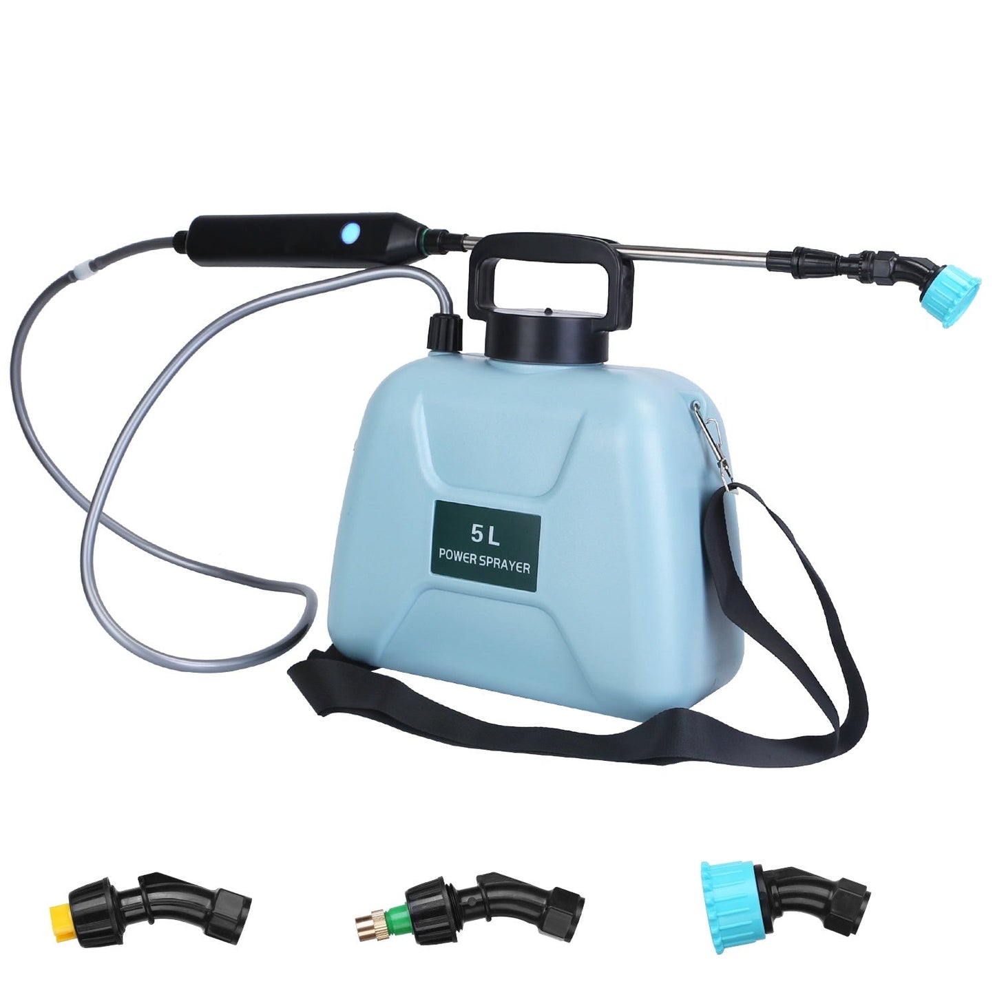 Pulverizador eléctrico telescópico recargable – Potencia y comodidad para tu jardín