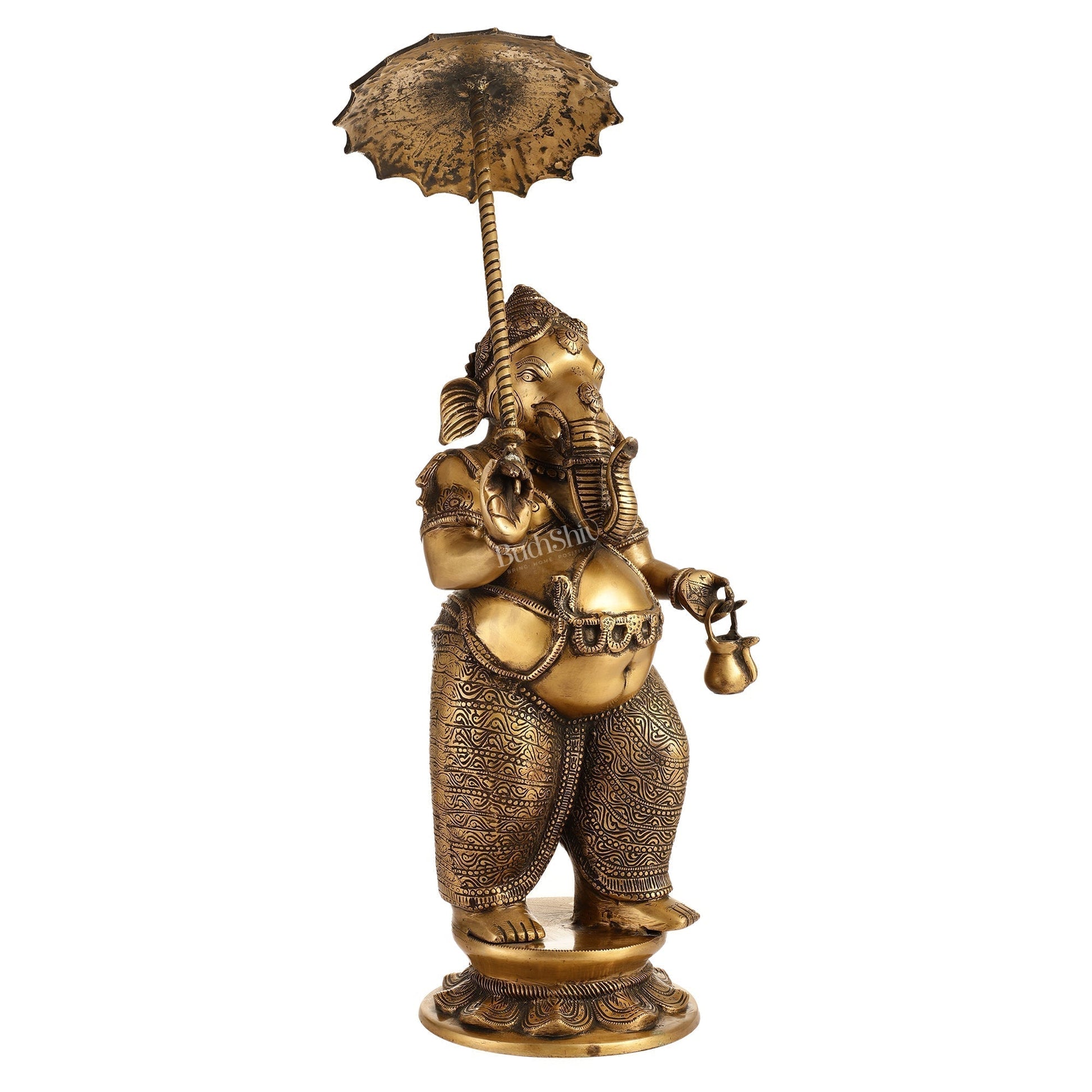 Escultura de Ganesha en Latón Quemado — Sabiduría, Belleza y Energía Sagrada Home & Garden - Home Decor - Figurines & Miniatures | Zulter VIP
