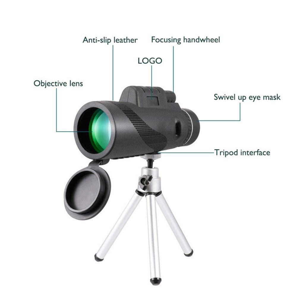 Explora el Mundo como un Halcón - Monocular HD con Trípode y Visión Lejana Mobile & Laptop Accessories | Zulter VIP