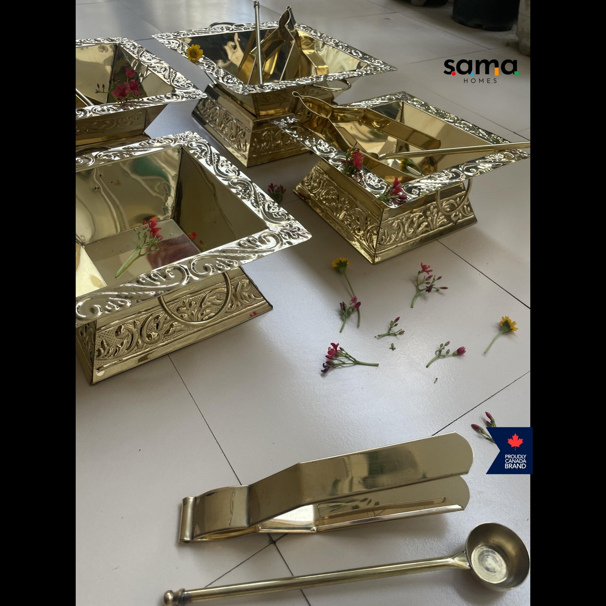 Juego Ritual de Latón Artesanal — Pureza, Fuego y Tradición Espiritual Home & Garden - Home Decor - Incense & Incense Burners | Zulter VIP