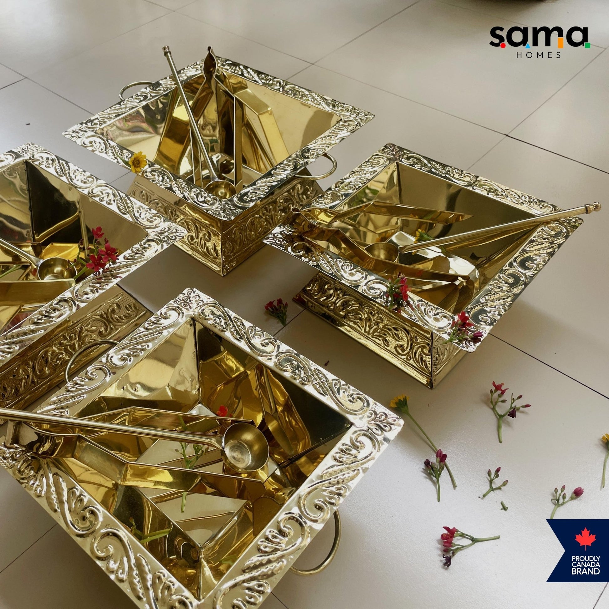 Juego Ritual de Latón Artesanal — Pureza, Fuego y Tradición Espiritual Home & Garden - Home Decor - Incense & Incense Burners | Zulter VIP