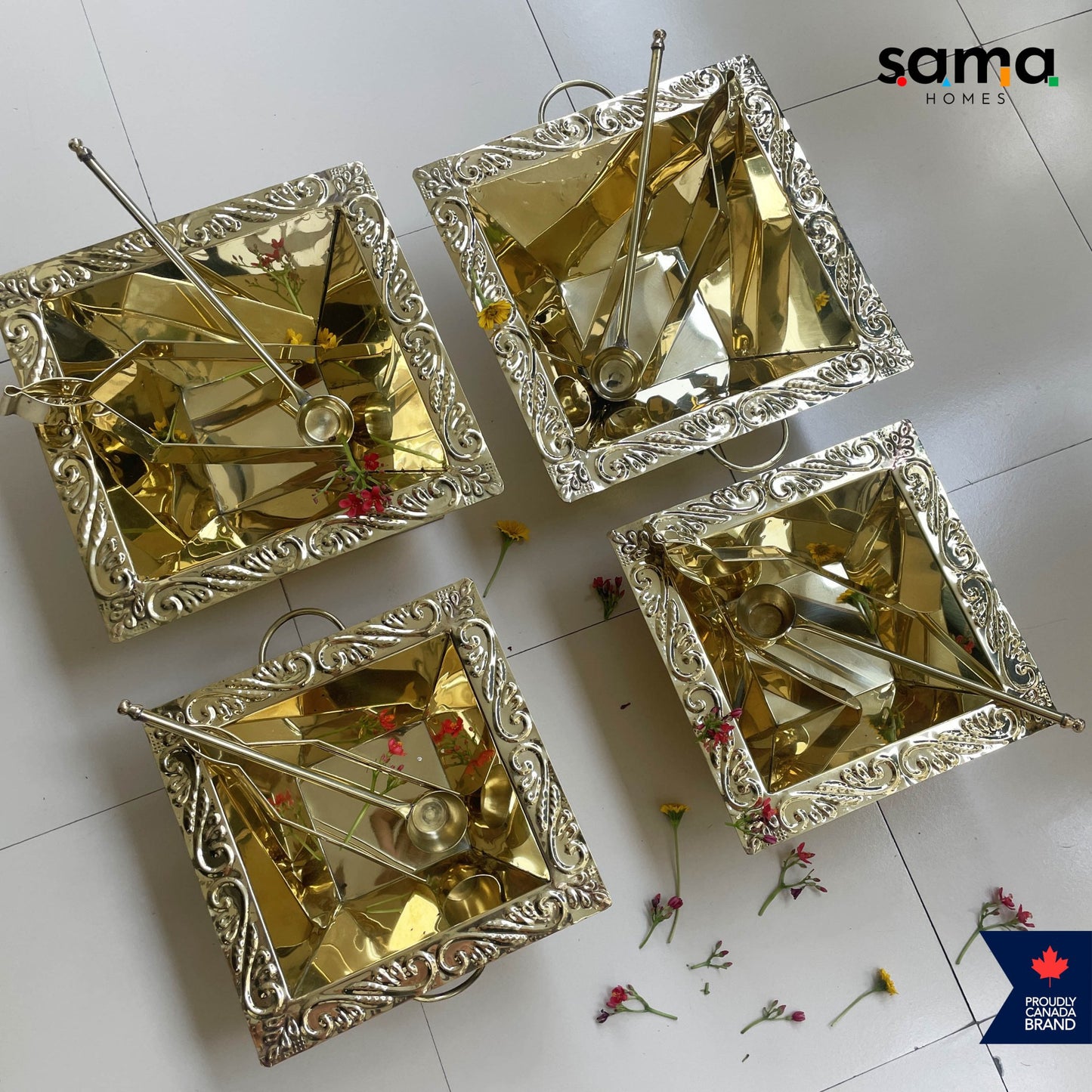 Juego Ritual de Latón Artesanal — Pureza, Fuego y Tradición Espiritual Home & Garden - Home Decor - Incense & Incense Burners | Zulter VIP