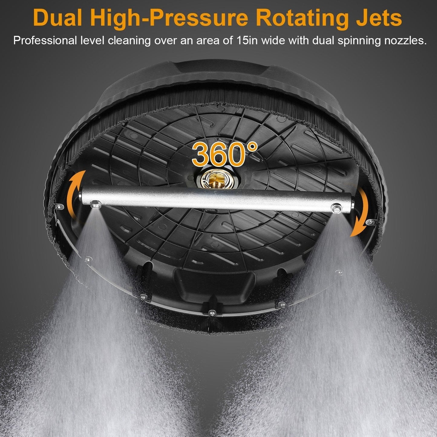 Limpiador de superficies planas a presión 15" | 4000 PSI con boquillas giratorias Home & Garden - Household Cleaning - Household Cleaning Tools | Zulter VIP
