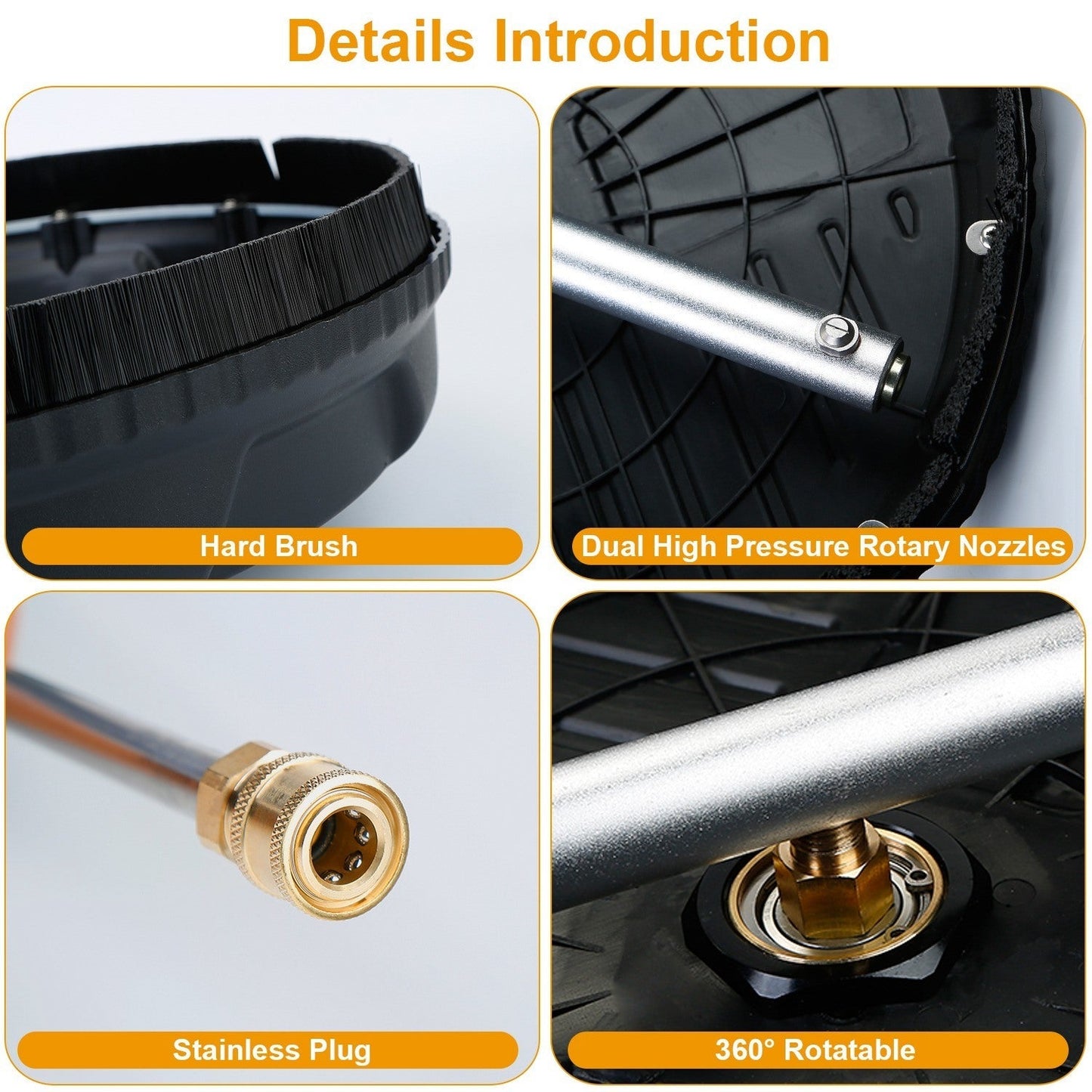 Limpiador de superficies planas a presión 15" | 4000 PSI con boquillas giratorias Home & Garden - Household Cleaning - Household Cleaning Tools | Zulter VIP